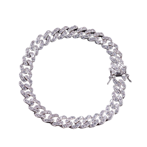 Icy Cuban Link Anklet